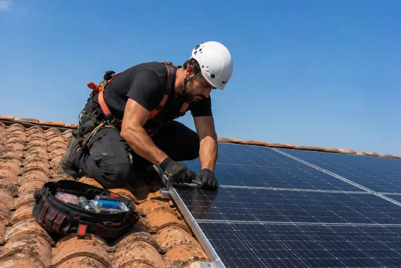 Maintenance et monitoring de panneaux solaires à Azerat